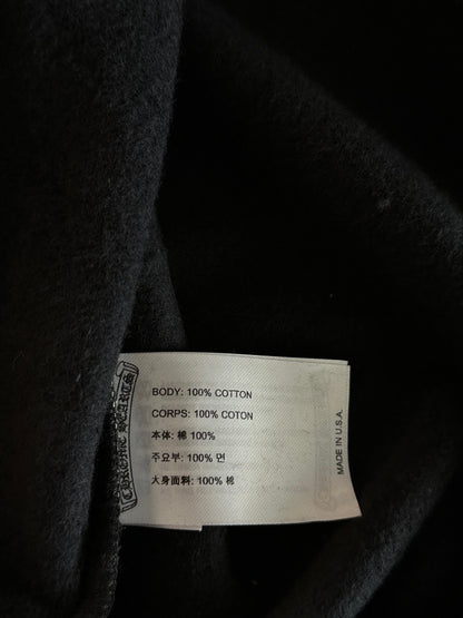 Chrome Hearts Black & Silver Script Logo Hoodie