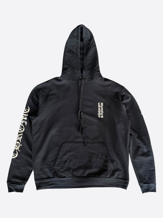 Chrome Hearts Black & Silver Script Logo Hoodie