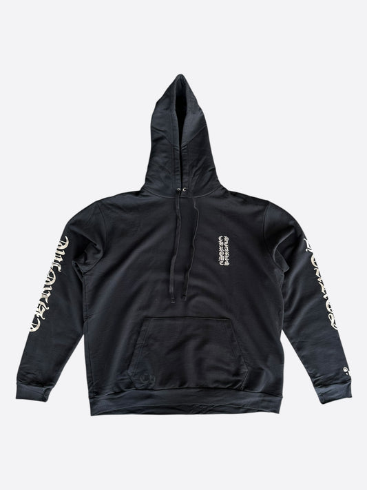 Chrome Hearts Black & Silver Script Logo Hoodie