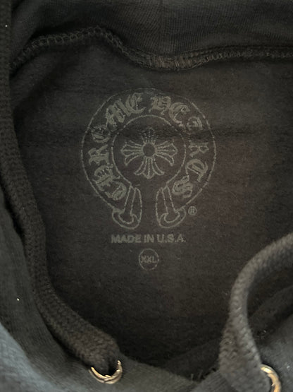 Chrome Hearts Black & Silver Script Logo Hoodie
