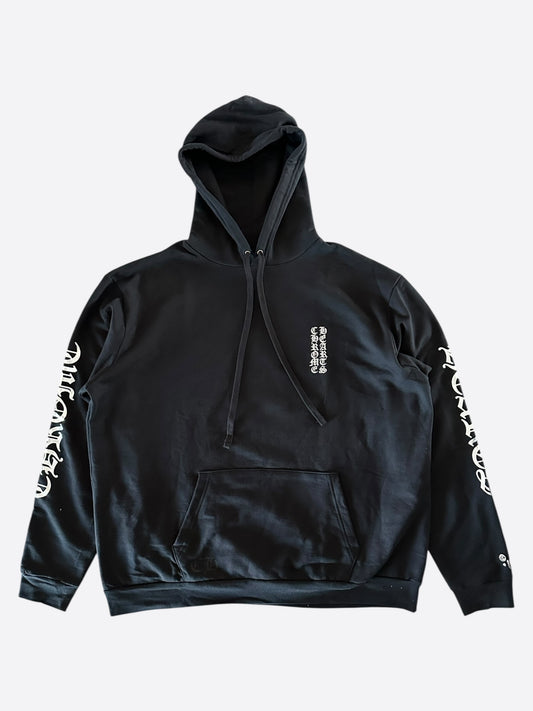 Chrome Hearts Black & Silver Script Logo Hoodie
