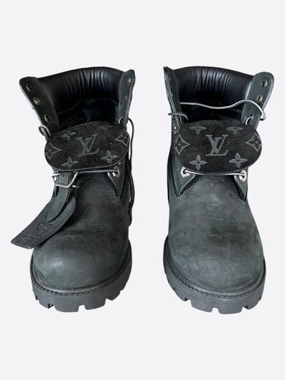 Louis Vuitton Timberland Black Monogram Boots