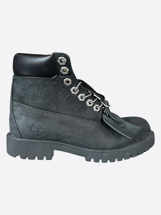 Louis Vuitton Timberland Black Monogram Boots