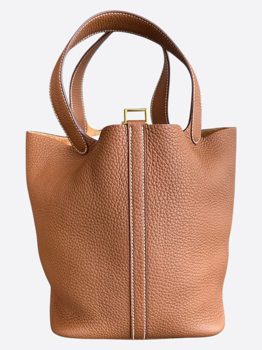 Hermes Gold Togo Picotin 22