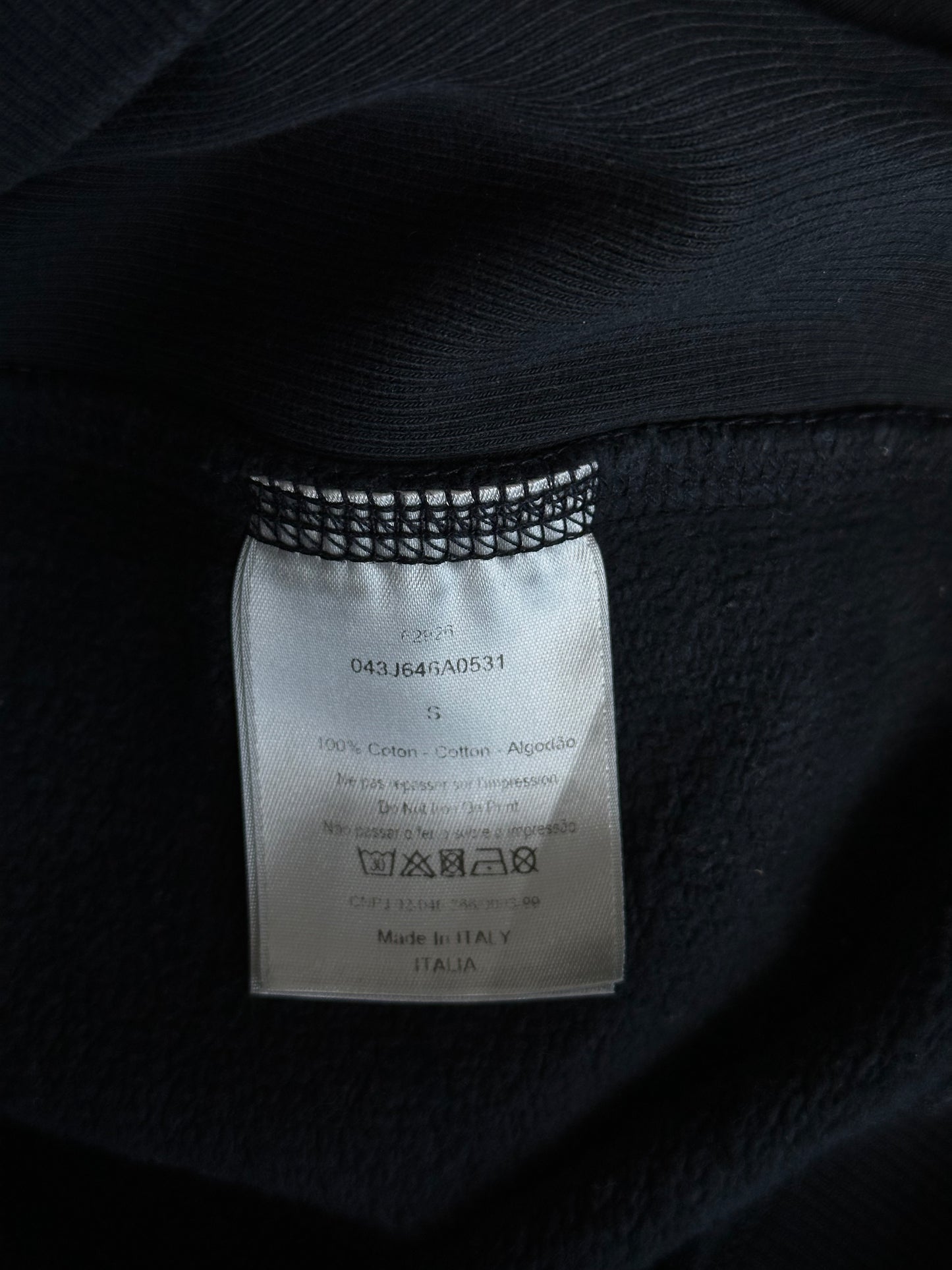 Dior Faded Black & White Atelier Logo Hoodie