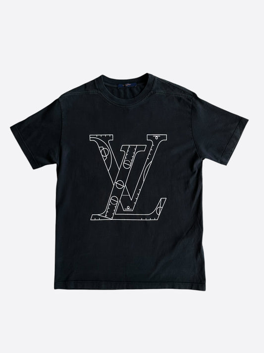 Louis Vuitton Black & White NBA Logo T-Shirt