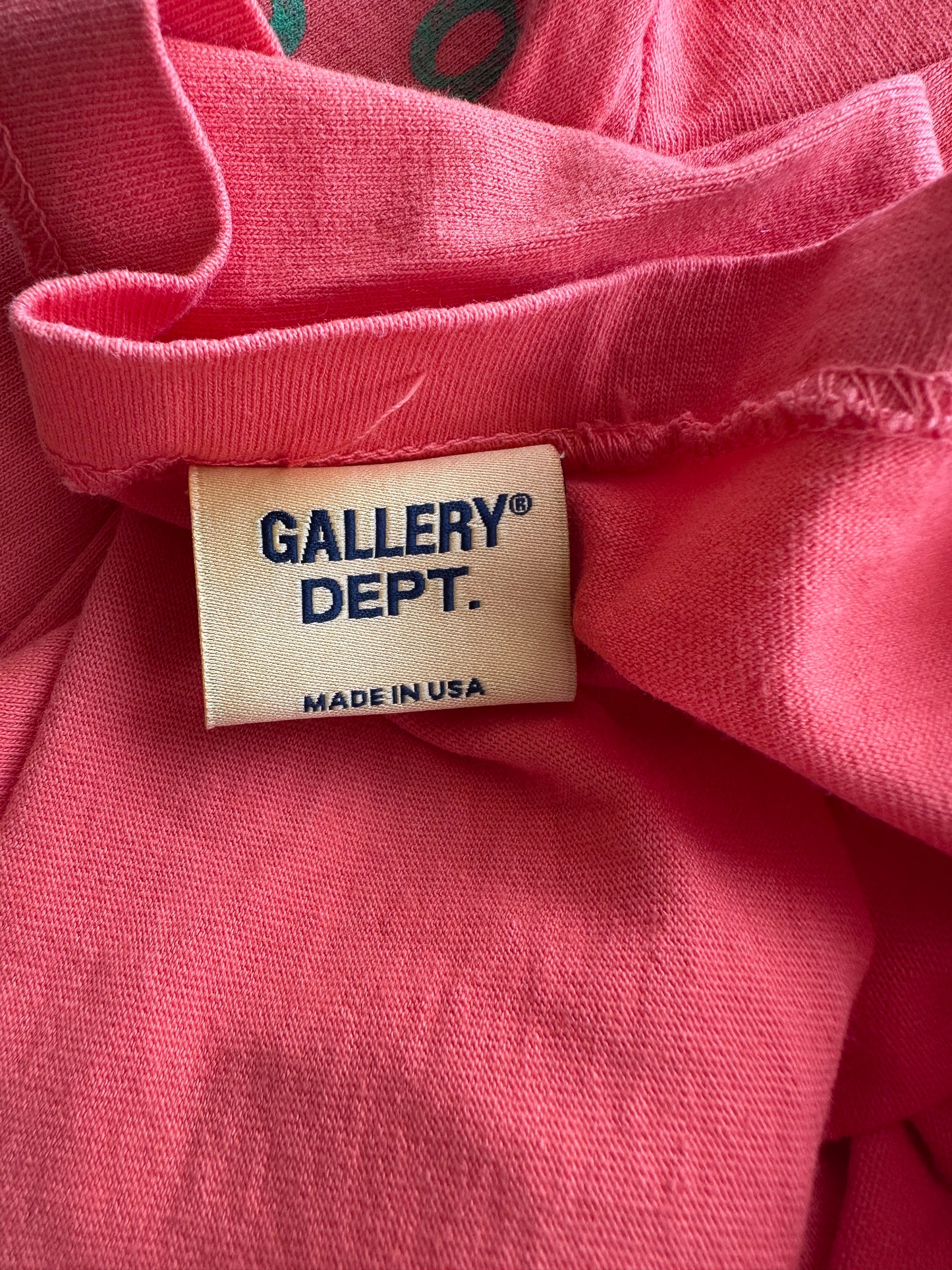 Gallery Dept Orange & Green French Logo T-Shirt