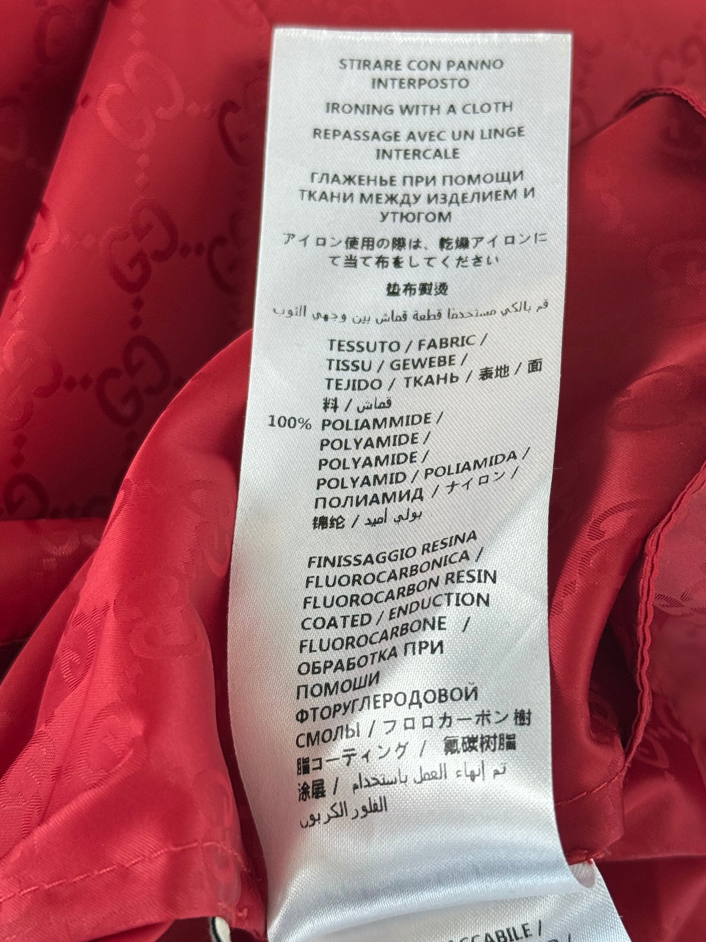 Gucci Red & White GG Monogram Striped Windbreaker