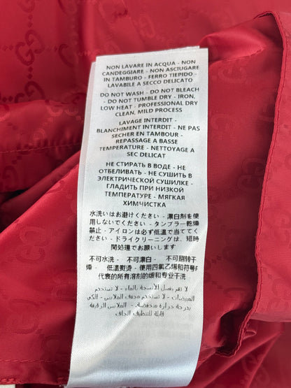 Gucci Red & White GG Monogram Striped Windbreaker