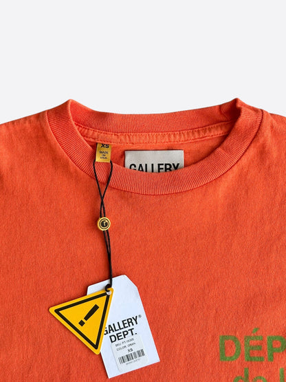 Gallery Dept Orange & Green French Logo T-Shirt