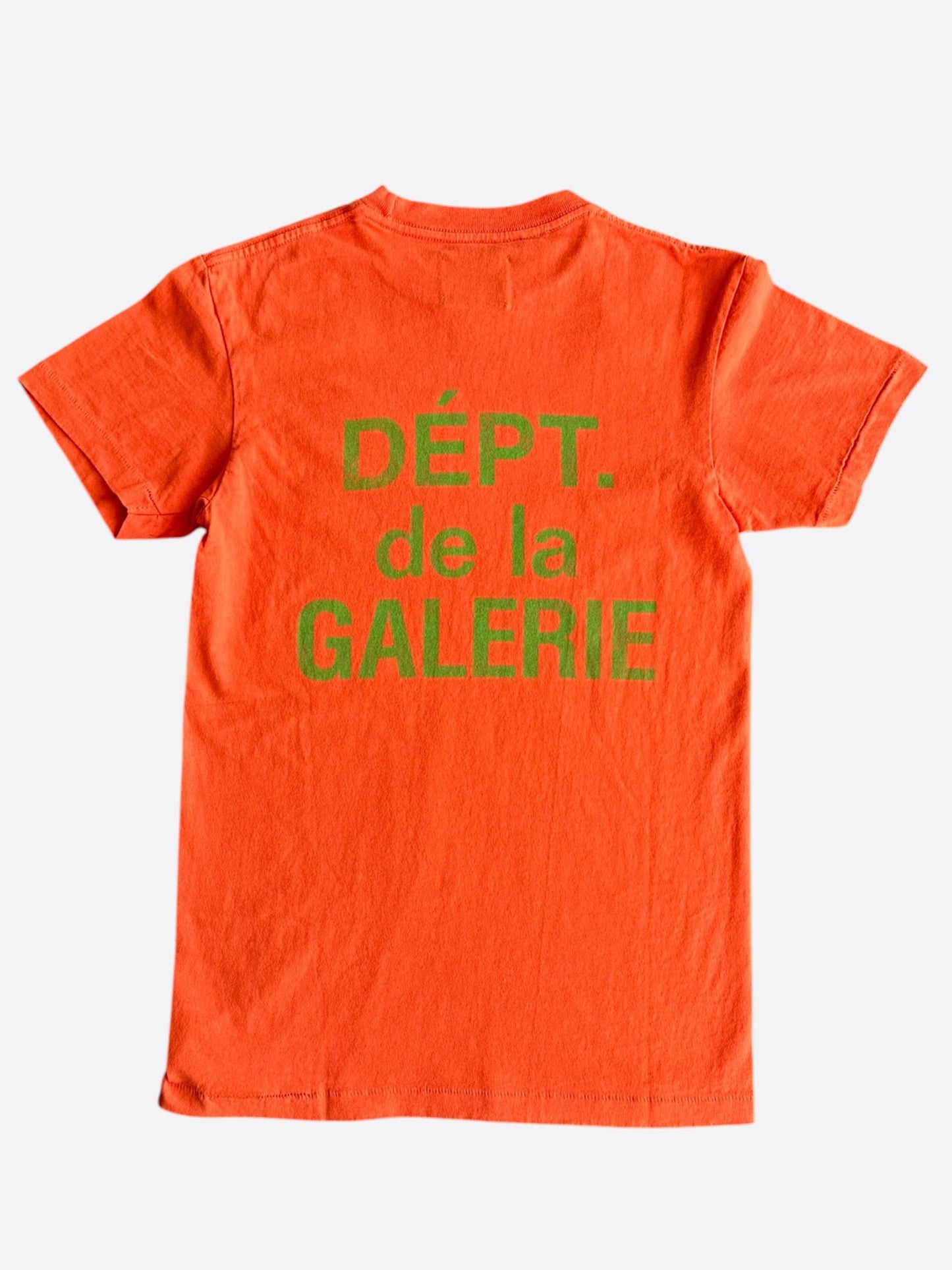 Gallery Dept Orange & Green French Logo T-Shirt