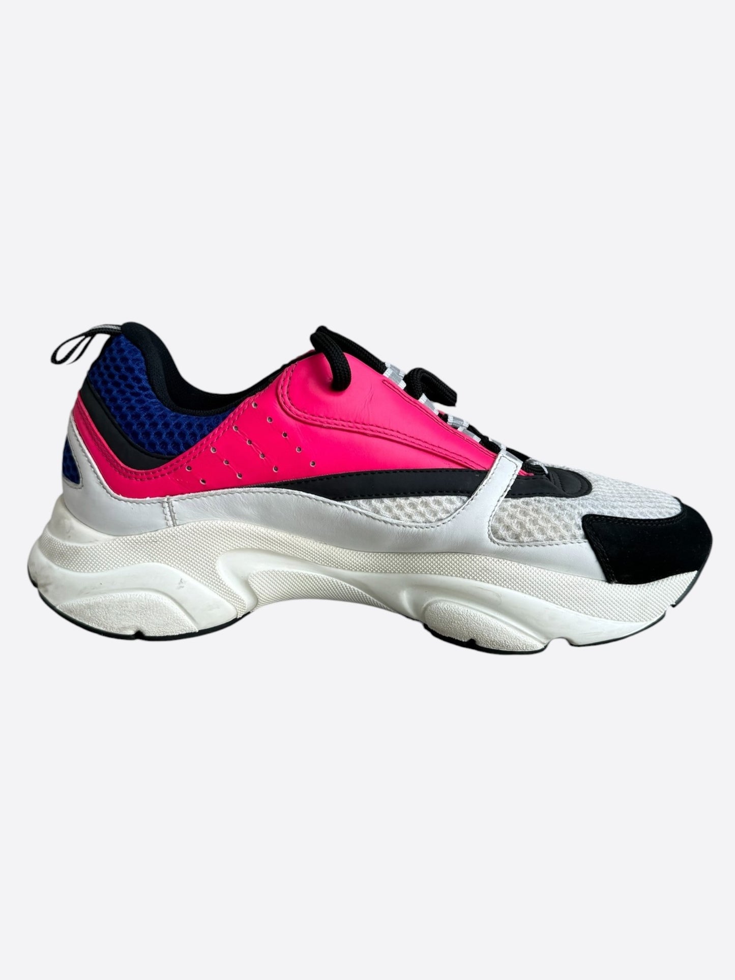 Dior White, Blue & Pink B22 Sneakers