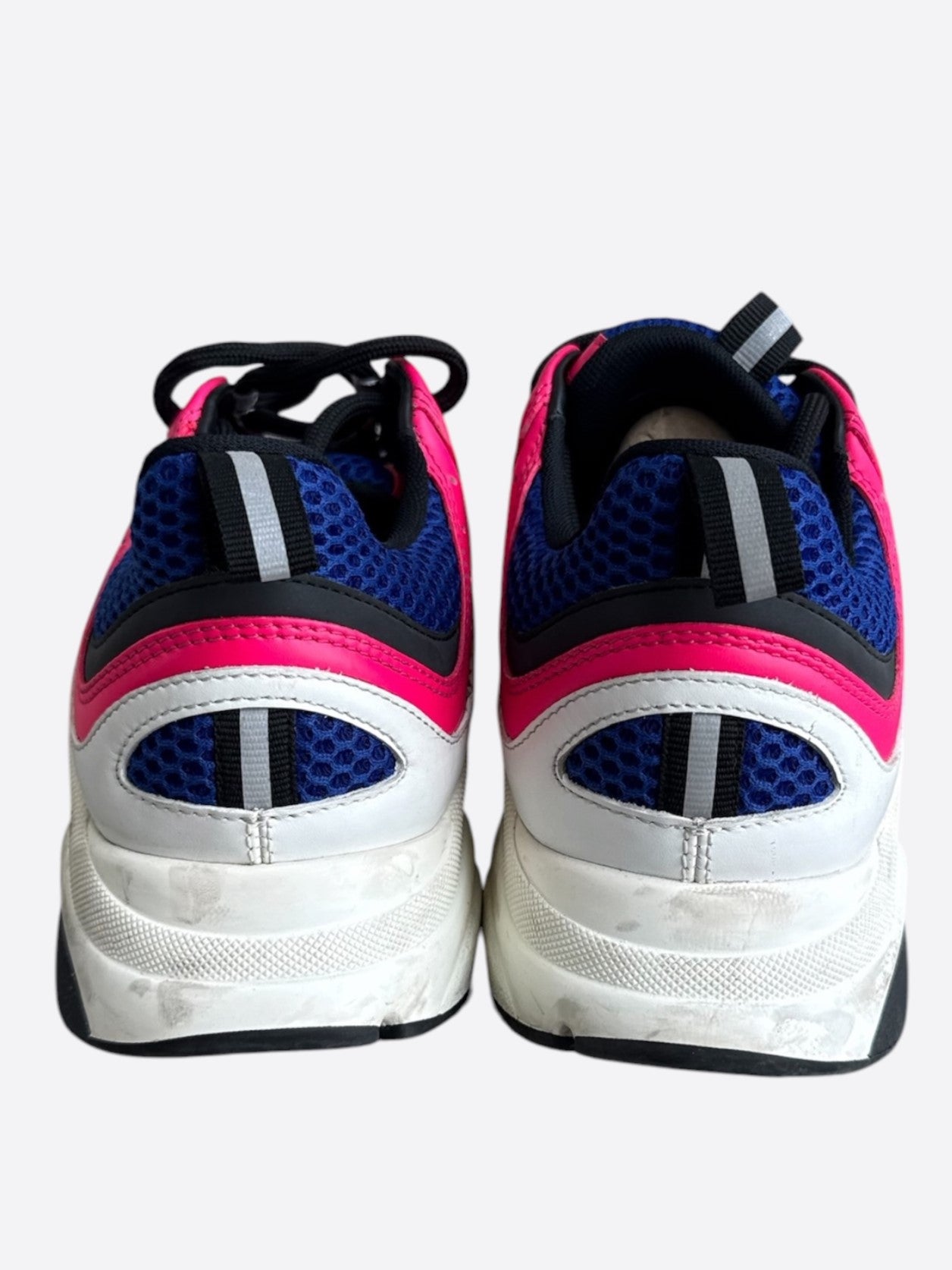 Dior White, Blue & Pink B22 Sneakers