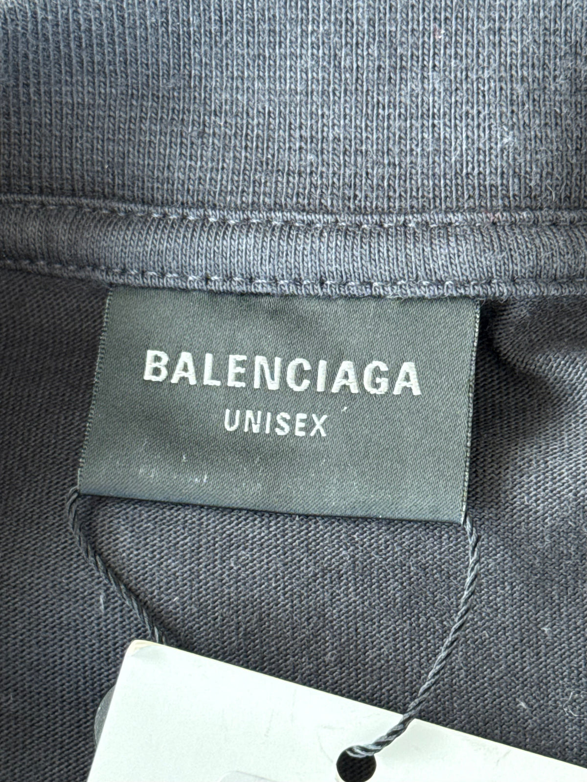 Balenciaga Black & White Keep Calm Logo T-Shirt