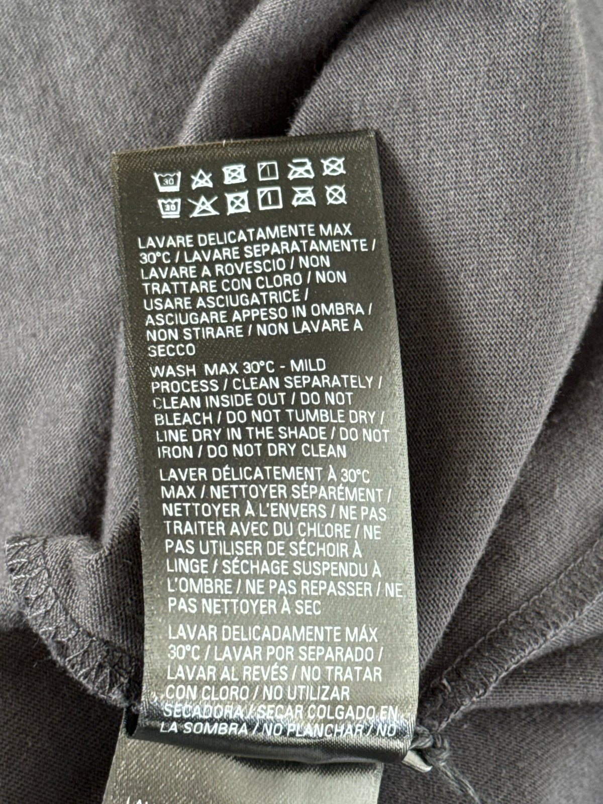 Balenciaga Black & White Keep Calm Logo T-Shirt