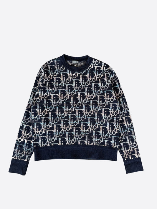 Dior Navy Oblique Wool Sweater