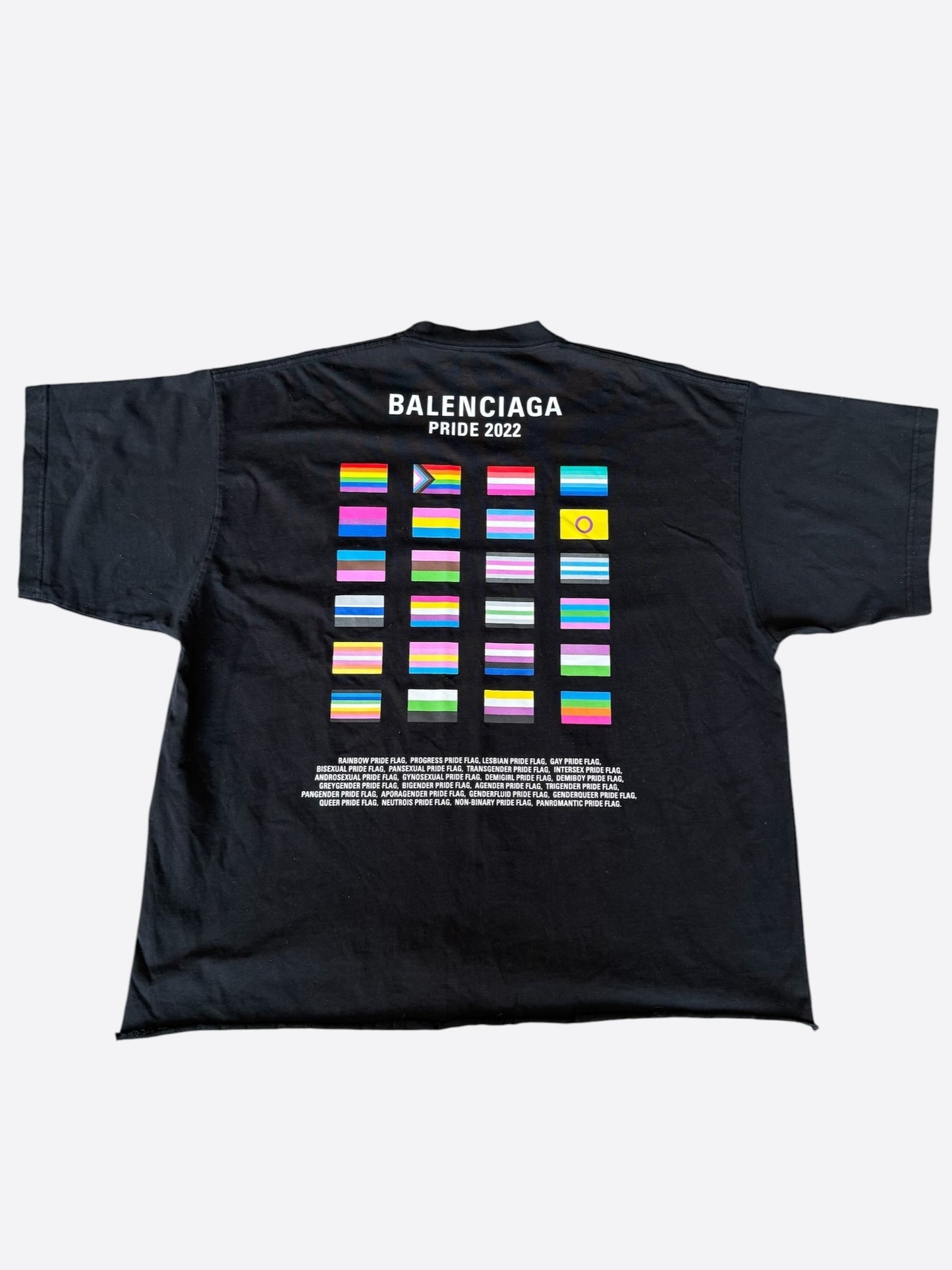 Balenciaga Black & Multicolor Pride Graphic T-Shirt