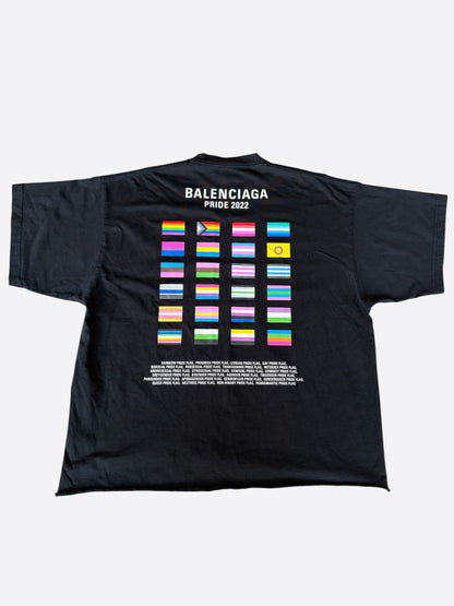 Balenciaga Black & Multicolor Pride Graphic T-Shirt