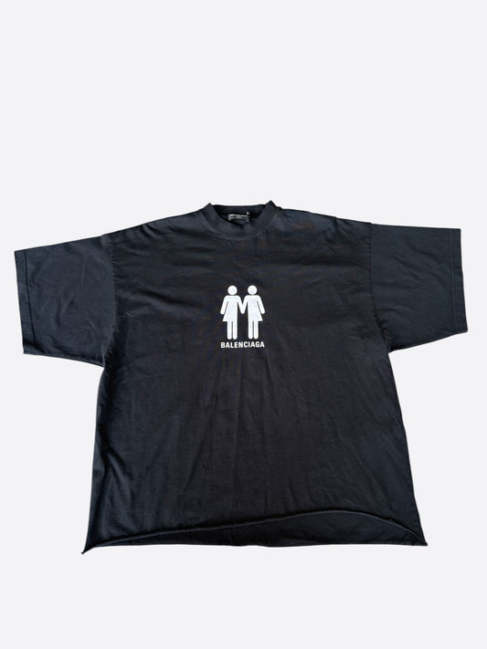 Balenciaga Black & Multicolor Pride Graphic T-Shirt