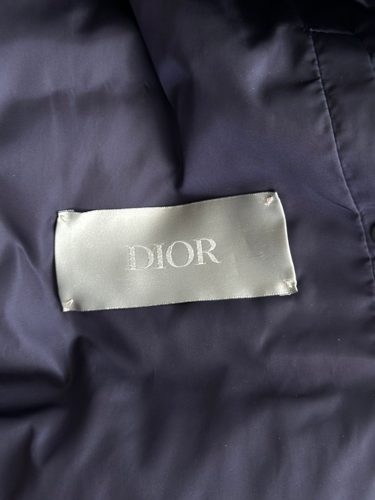 Dior Navy Oblique Knit Puffer Jacket