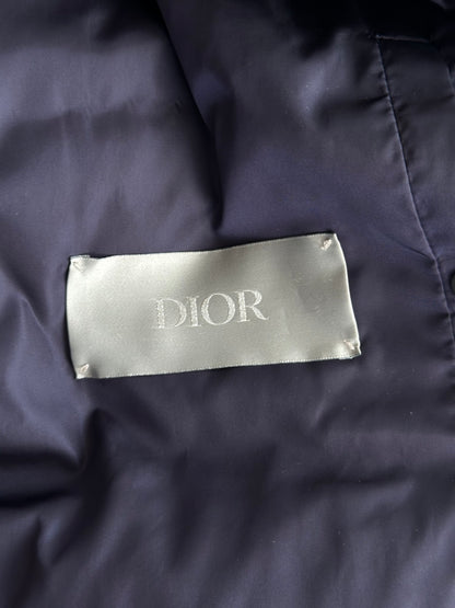 Dior Navy Oblique Knit Puffer Jacket