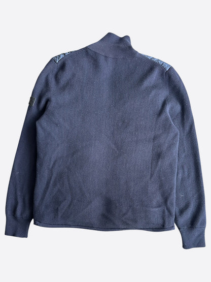 Dior Navy Oblique Knit Puffer Jacket