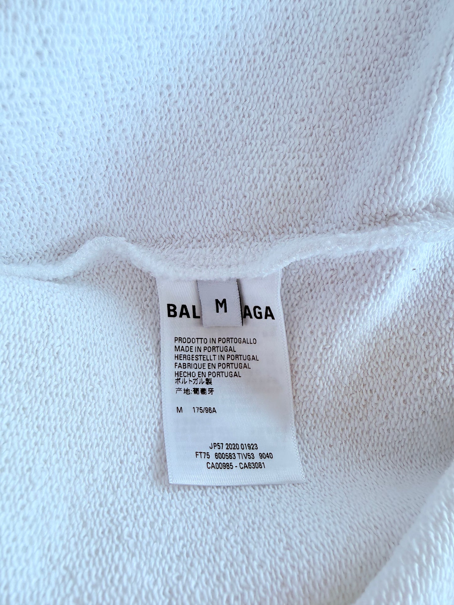 Balenciaga White, Red & Blue Logo Hoodie