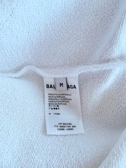 Balenciaga White, Red & Blue Logo Hoodie