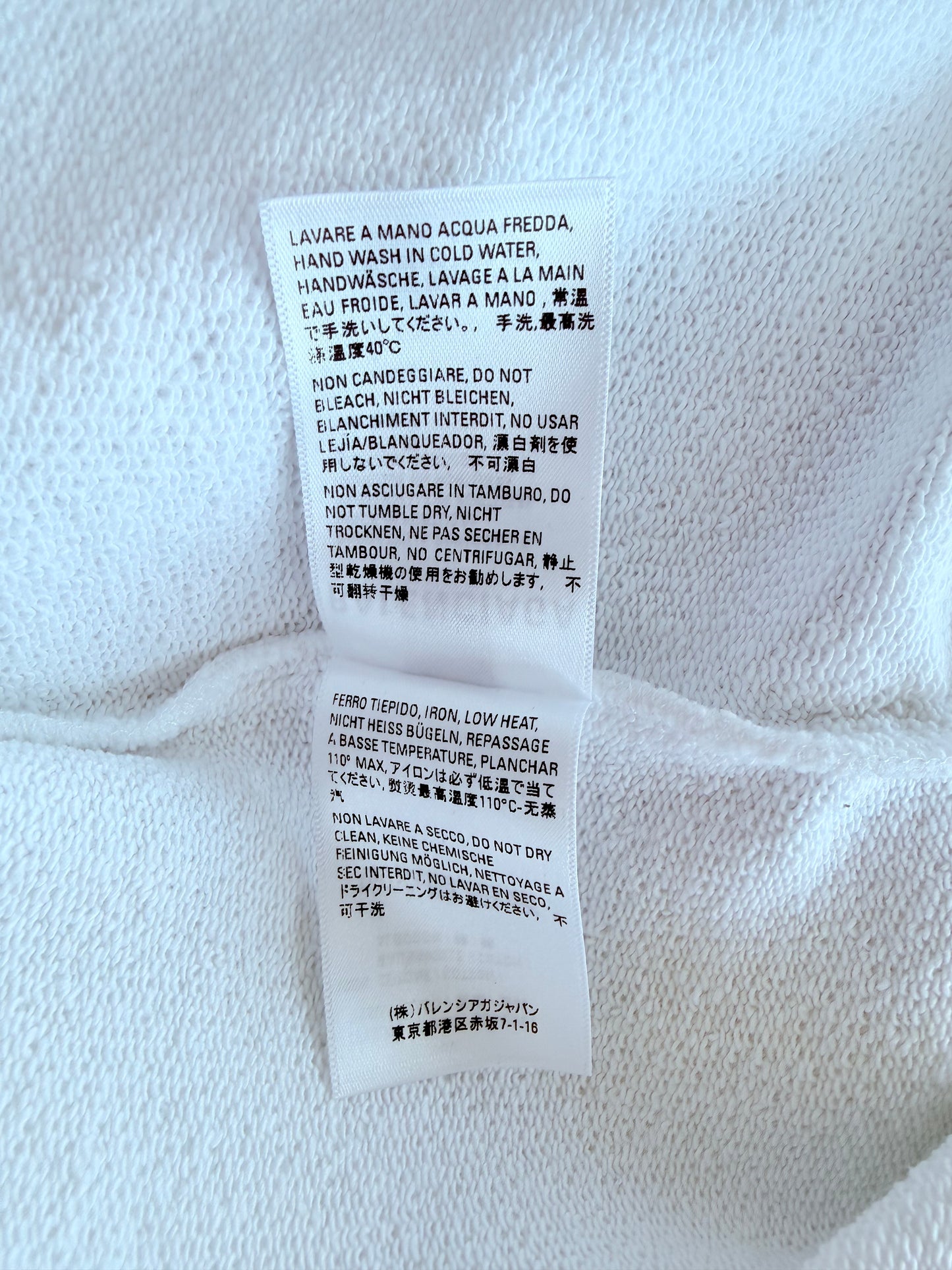 Balenciaga White, Red & Blue Logo Hoodie