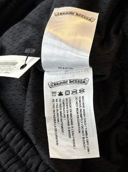 Chrome Hearts Black & White Floral Nylon Mesh Trackpants