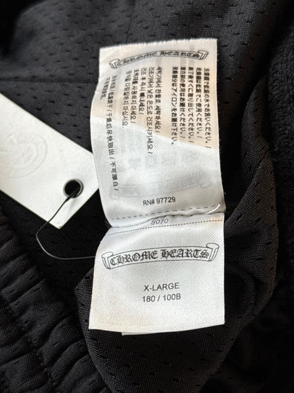 Chrome Hearts Black & White Floral Nylon Mesh Trackpants