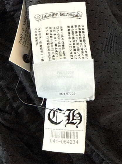 Chrome Hearts Black & White Floral Nylon Mesh Trackpants
