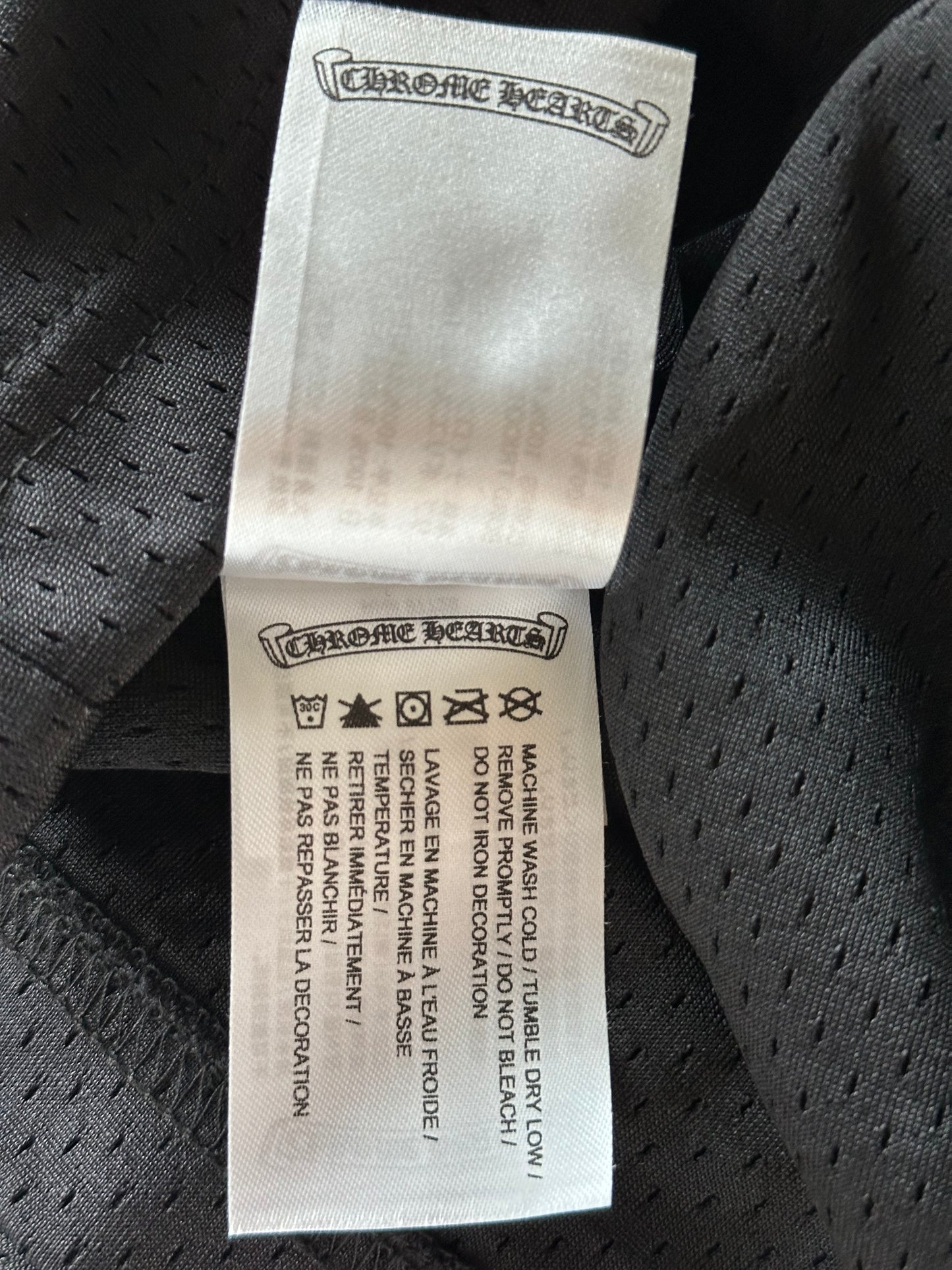 Chrome Hearts Black & White Logo Mesh Jersey