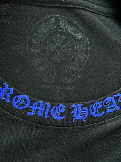Chrome Hearts Black & Blue Neck Logo Longsleeve T-Shirt