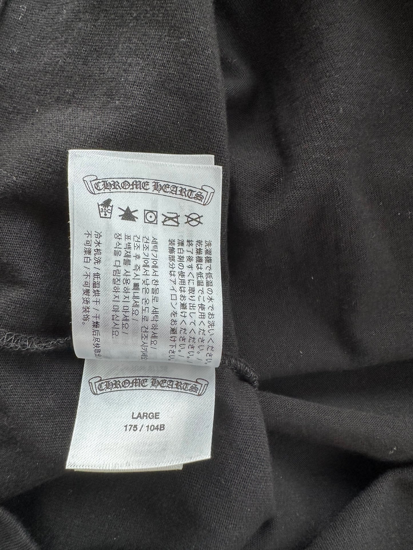 Chrome Hearts Black & Blue Neck Logo Longsleeve T-Shirt