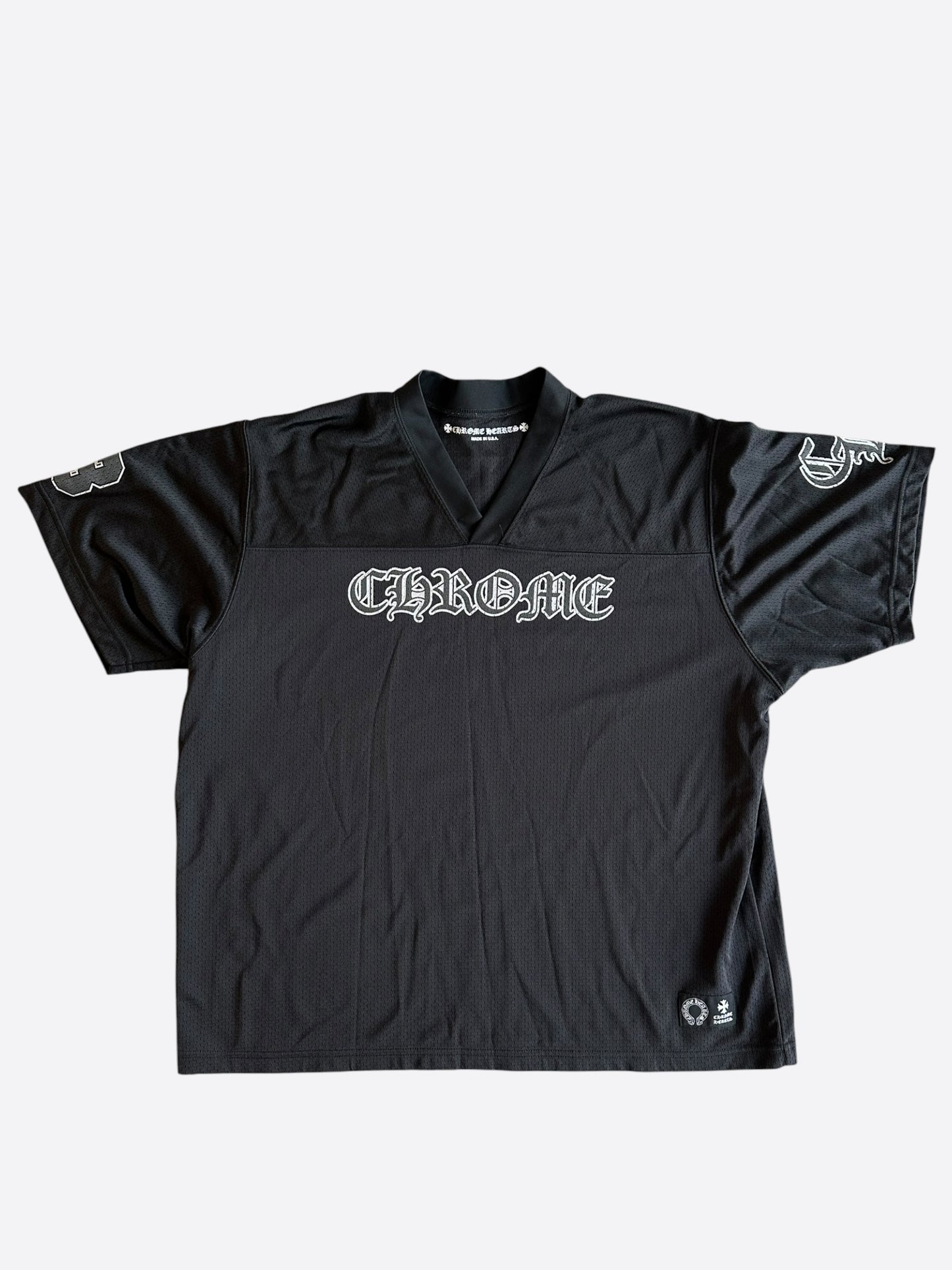 Chrome Hearts Black & White Logo Mesh Jersey