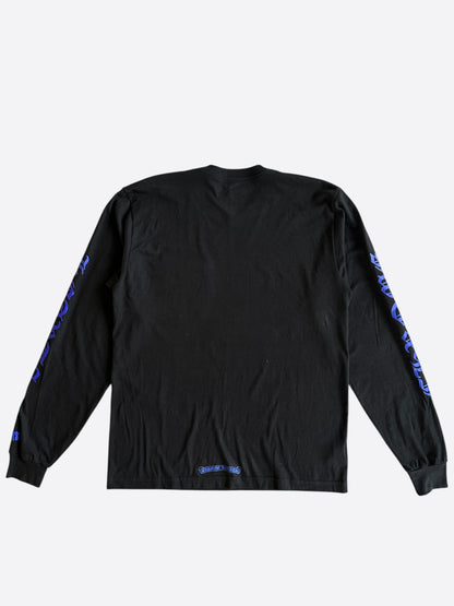 Chrome Hearts Black & Blue Neck Logo Longsleeve T-Shirt