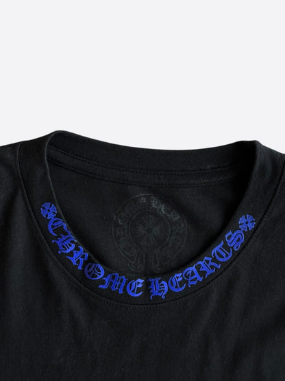 Chrome Hearts Black & Blue Neck Logo Longsleeve T-Shirt