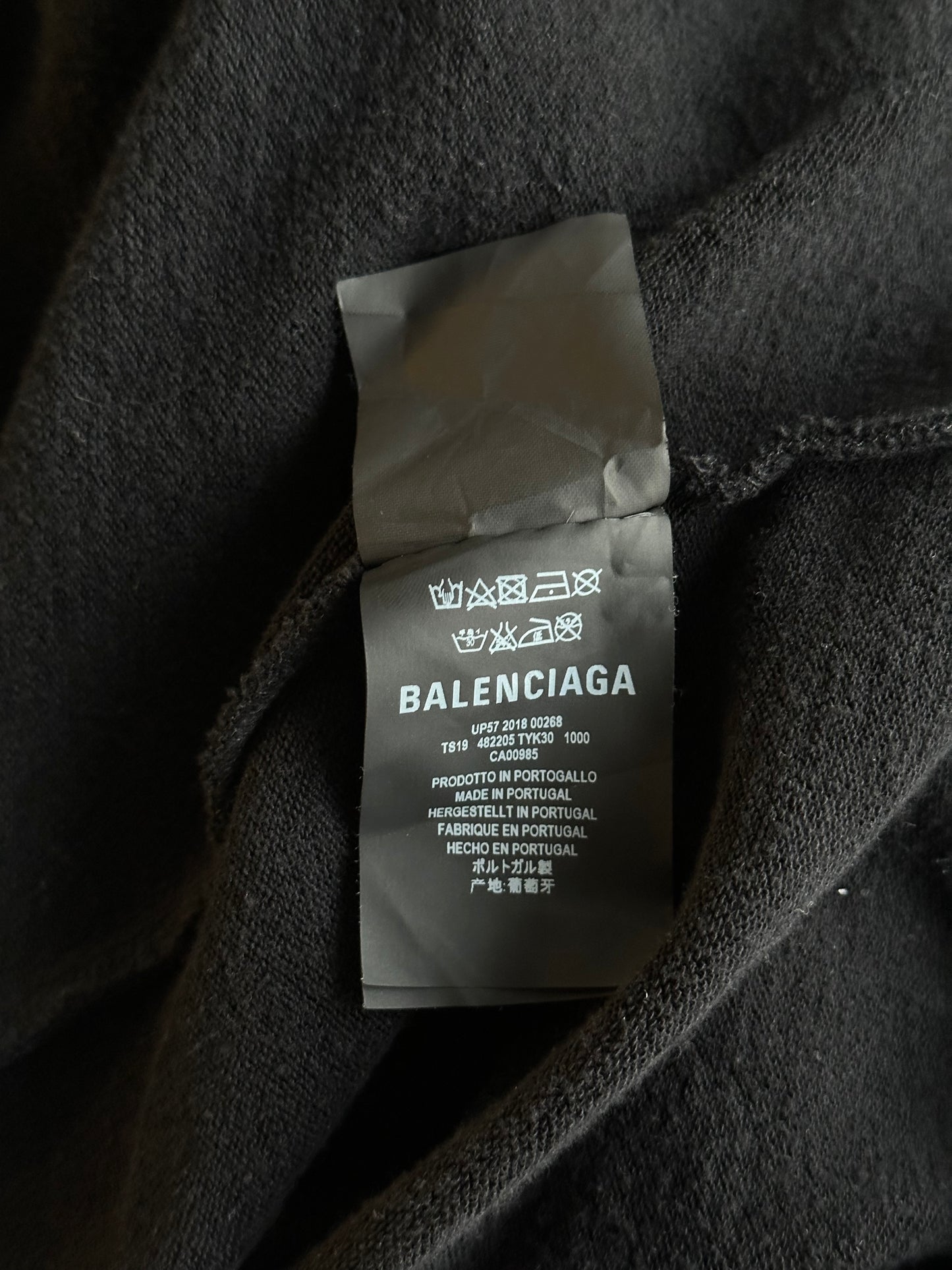 Balenciaga Black & White Logo Zip Up Hoodie