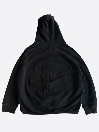 Balenciaga Black & White Logo Zip Up Hoodie
