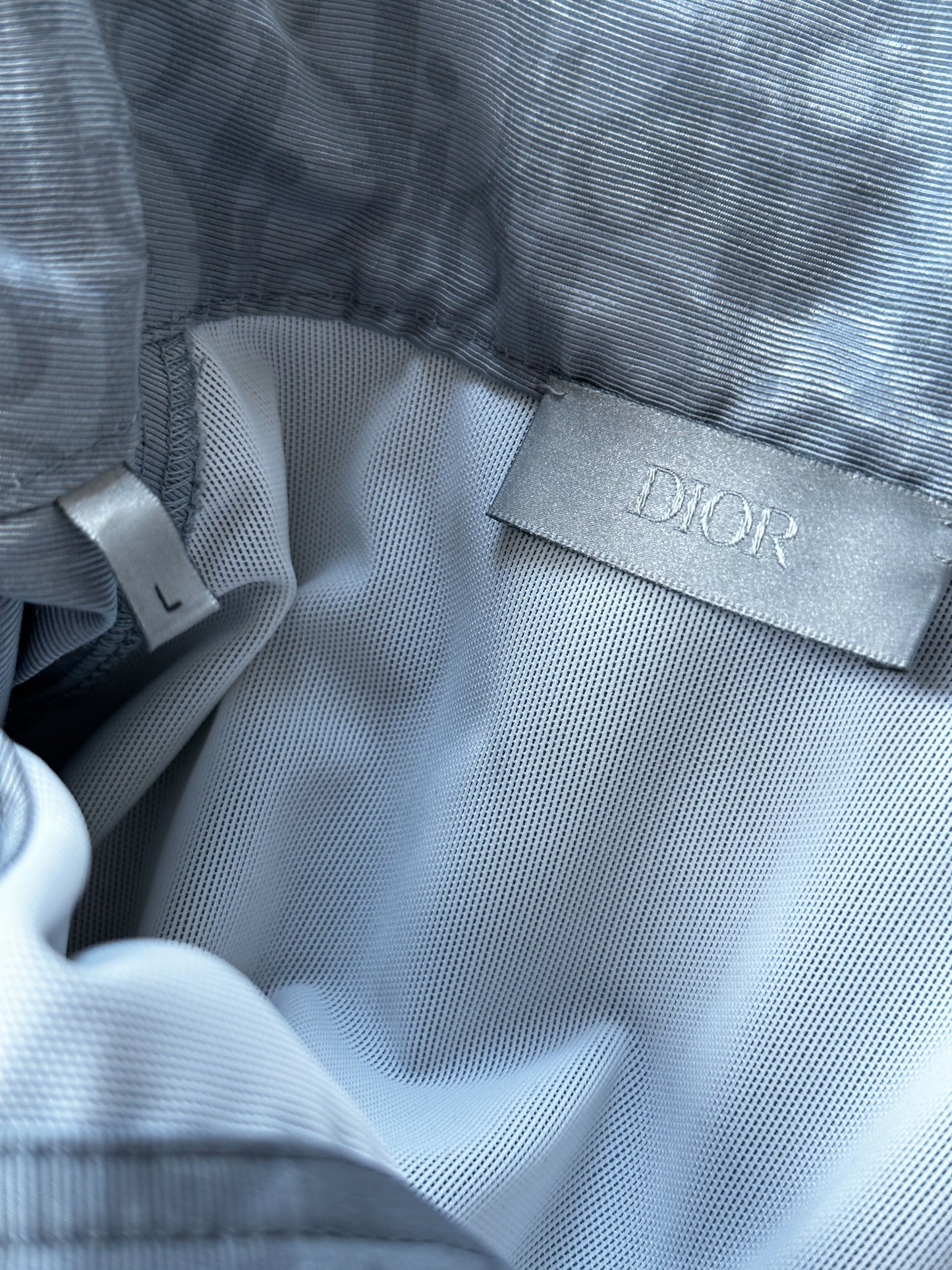 Dior White & Grey Oblique Hooded Anorak