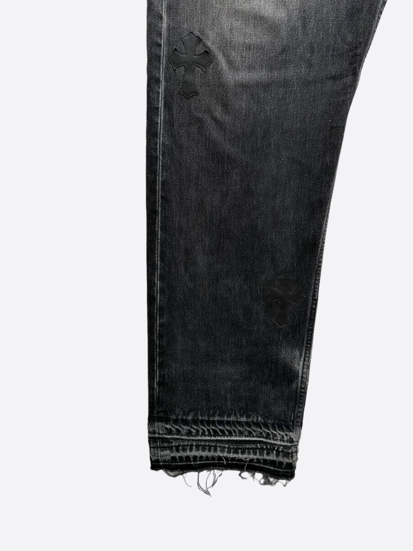 Chrome Hearts Gallery Dept Levis Grey & Black Cross Patch Jeans