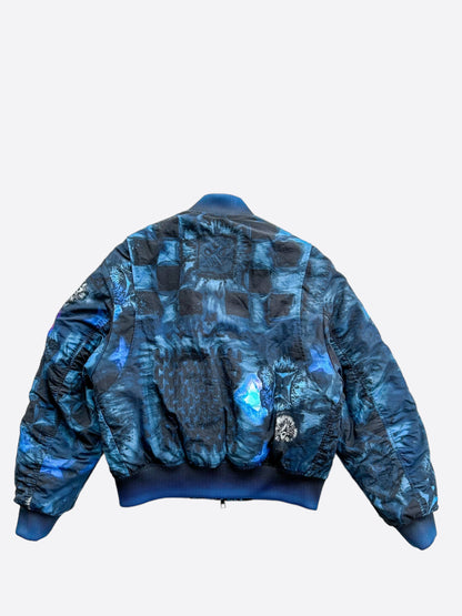 Louis Vuitton Blue Damier Salt Bomber Jacket