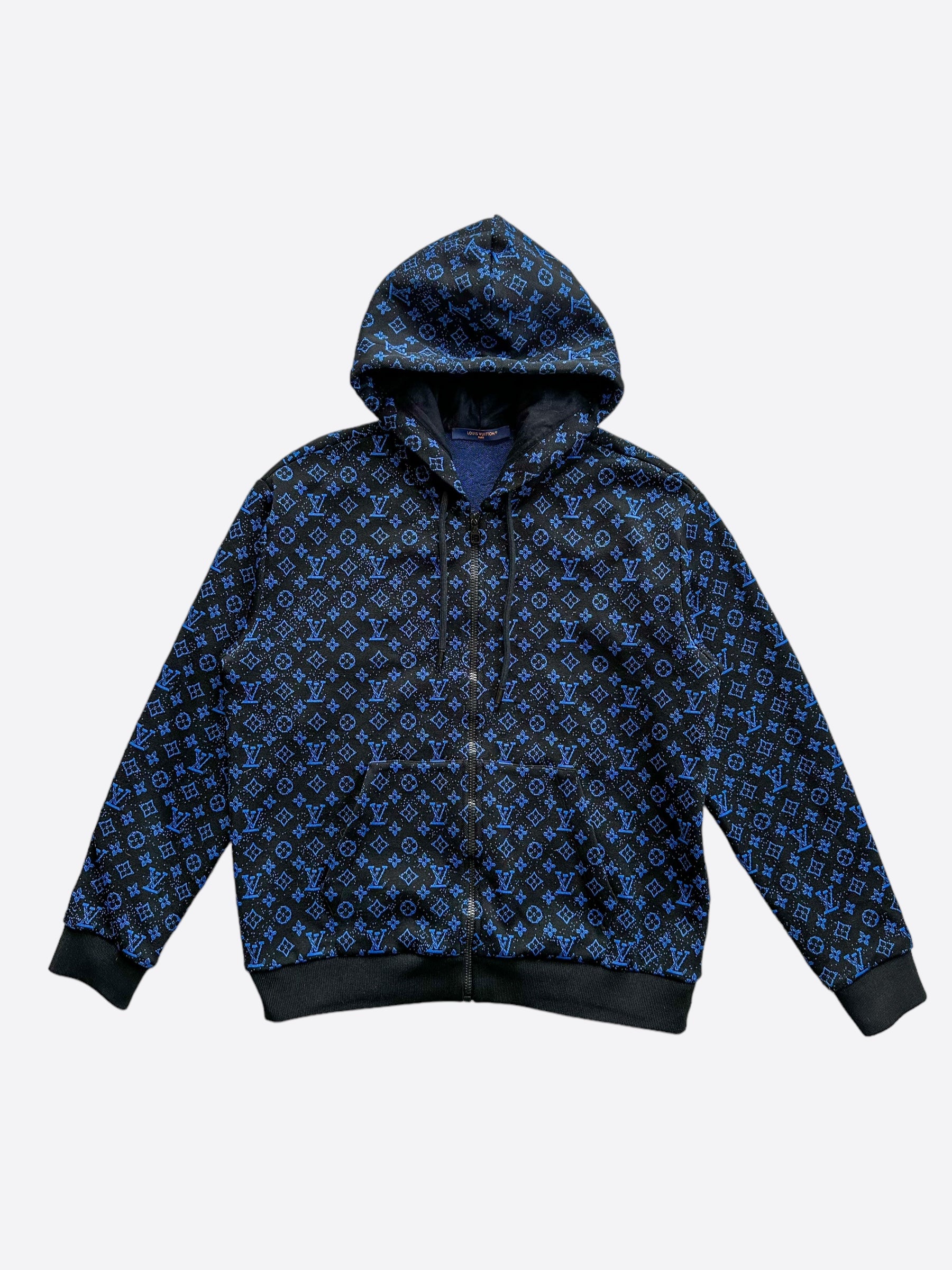 Monogram zip up hoodie best sale