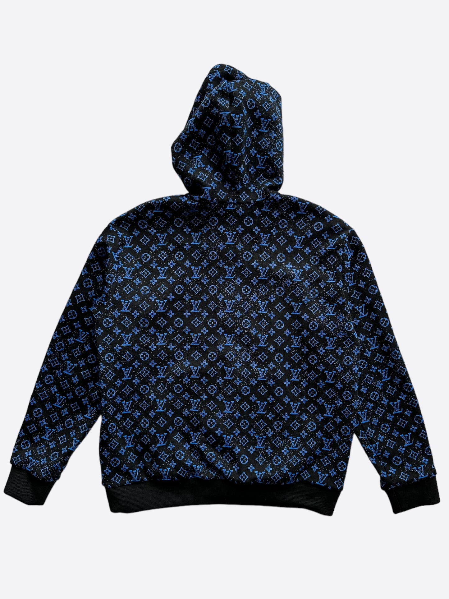 Louis Vuitton Black & Blue Monogram Zip Up Hoodie