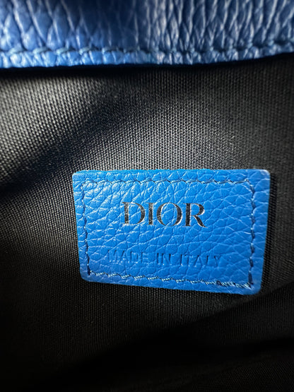 Dior Blue Calfskin Saddle Bag