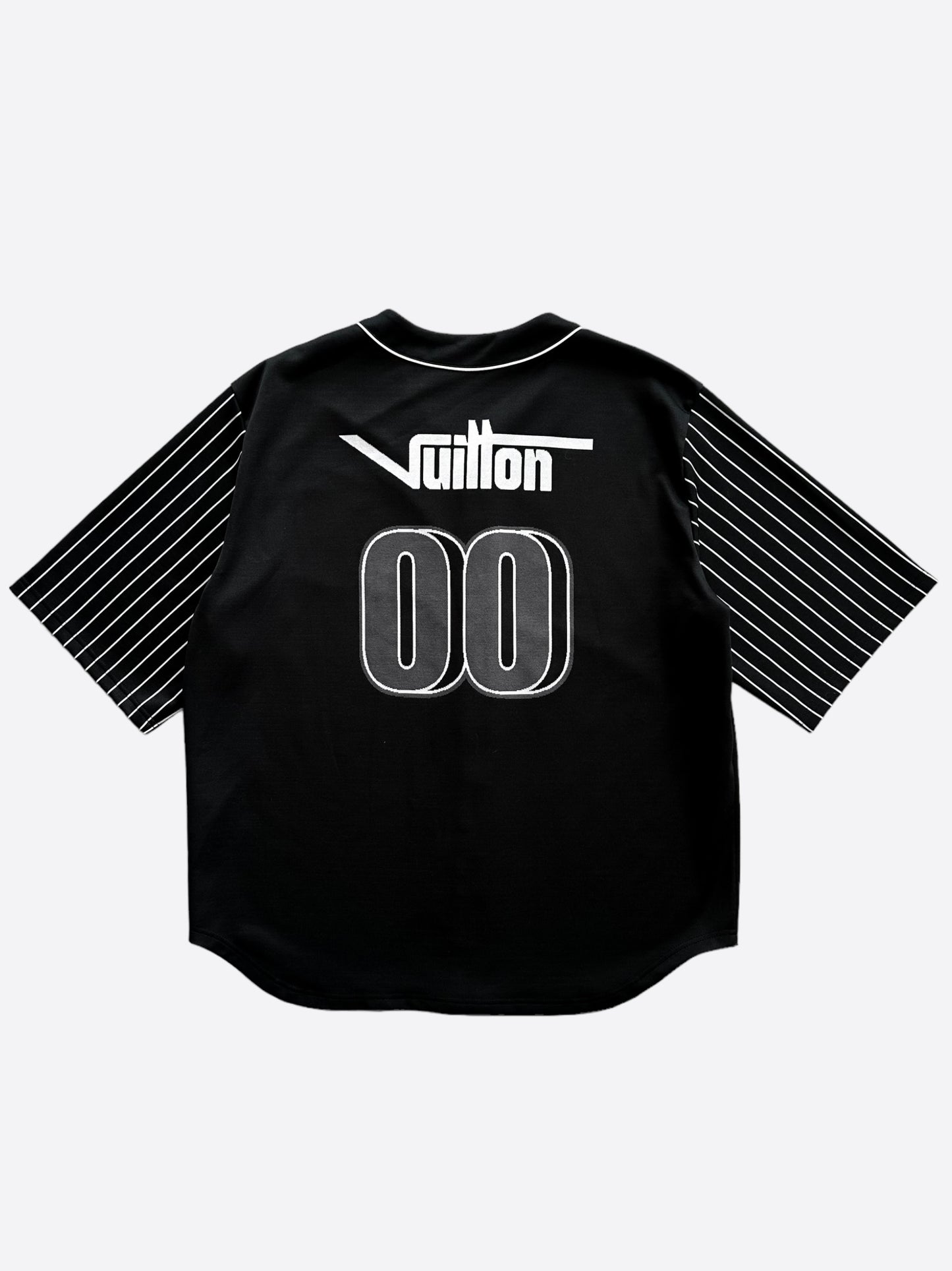 Louis Vuitton Black & White Graphic Baseball Jersey