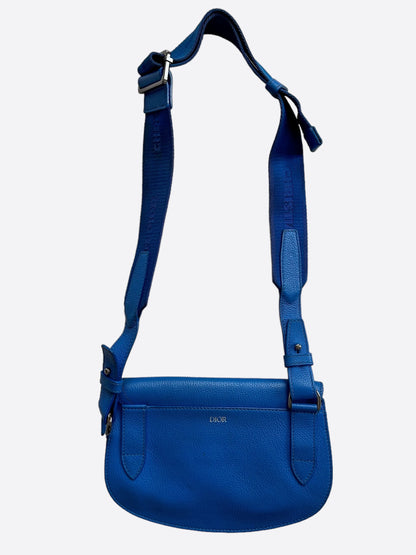 Dior Blue Calfskin Saddle Bag