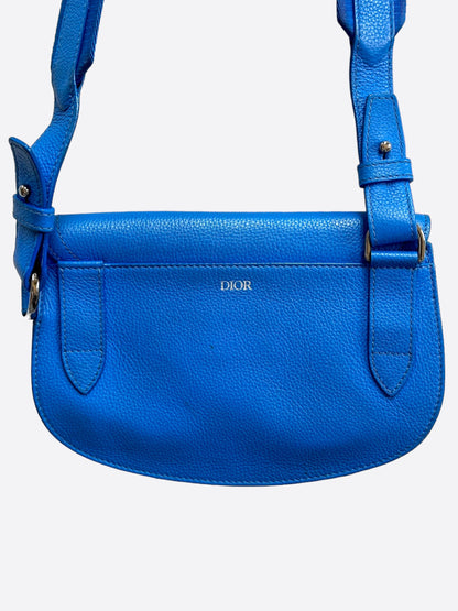 Dior Blue Calfskin Saddle Bag