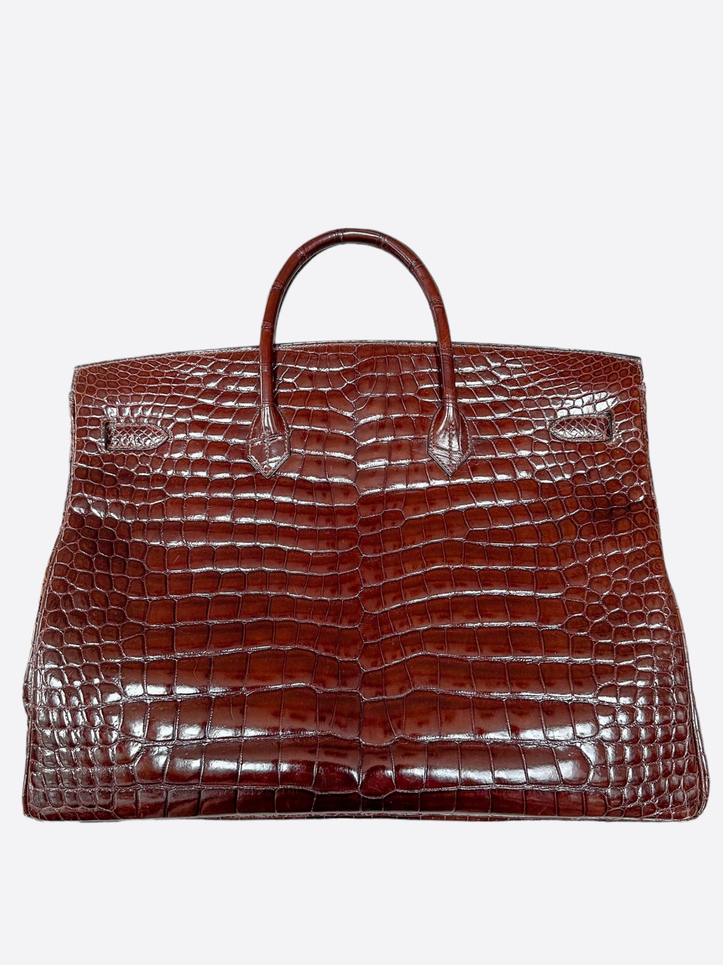 Hermes Brown Crocodile Birkin 50